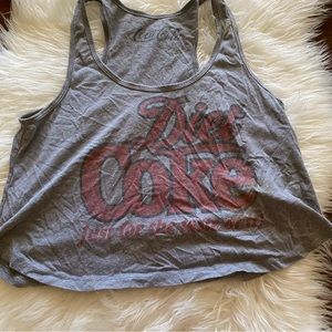 Diet Coke Tank Crop Top Size Medium